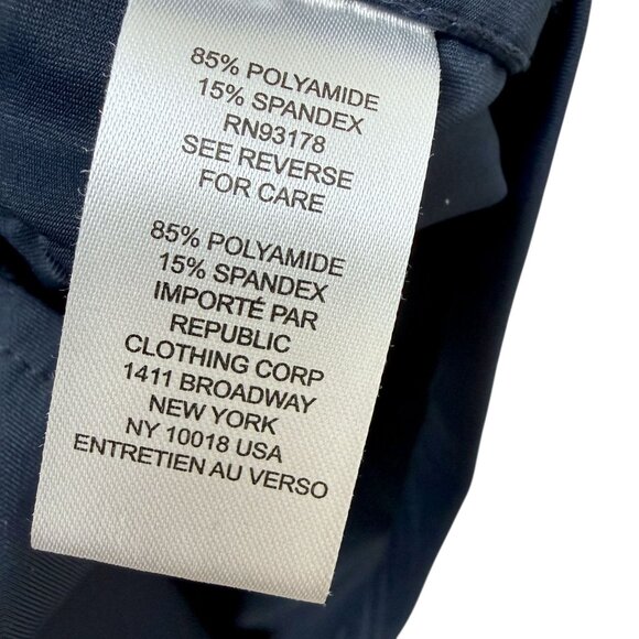 INDUSTRY Mens Travel Stretch Shirt Large Navy Blue Short Sleeve Button Up - Picture 6 of 6